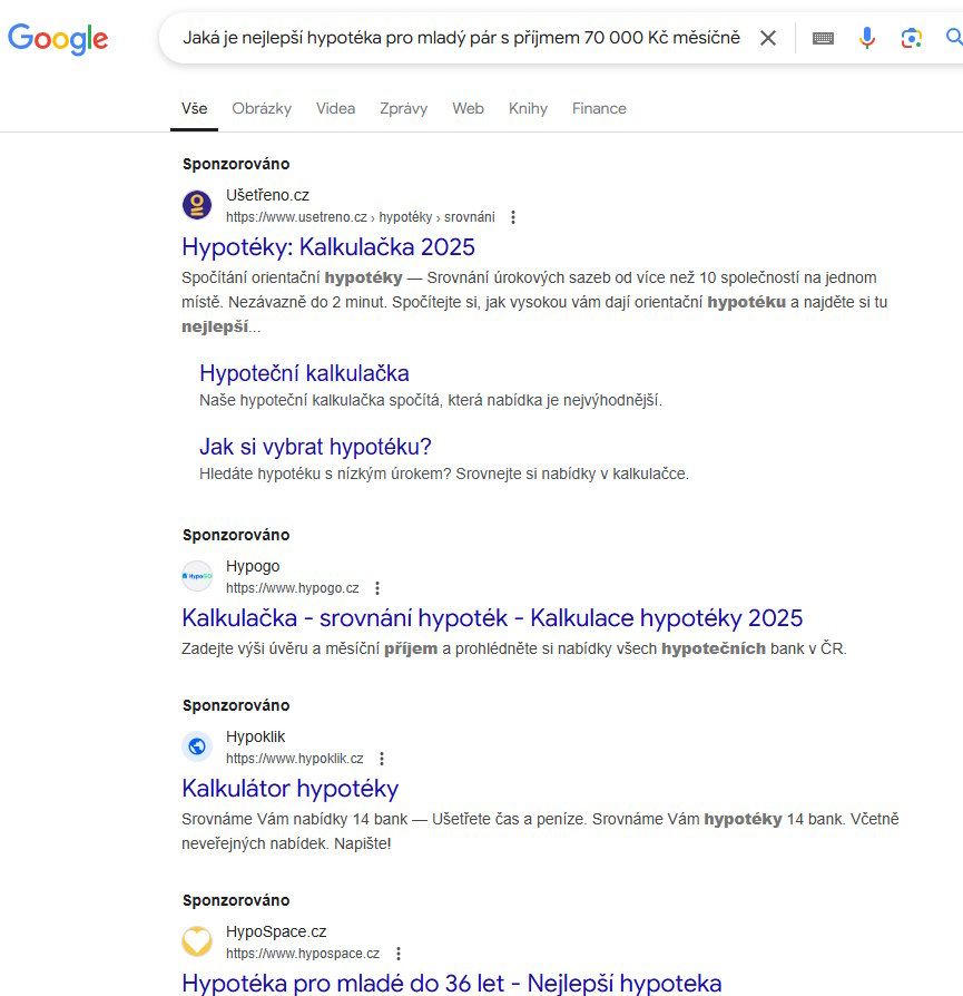 Tradiční výsledek SEO: Google odpověď